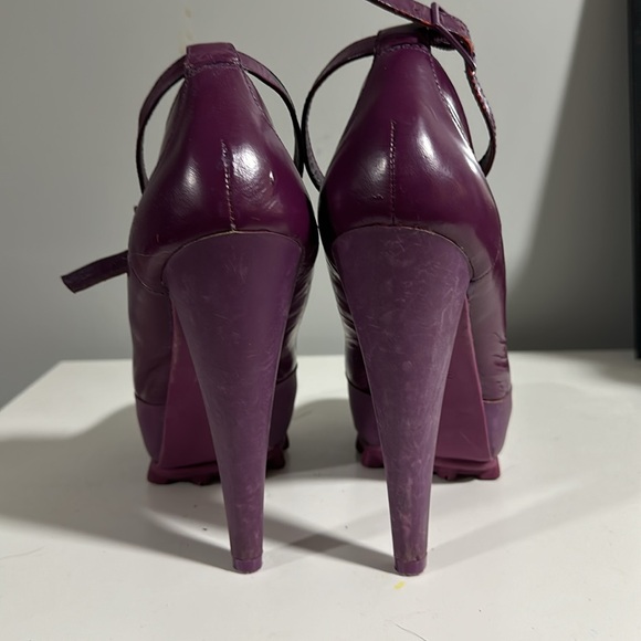 Purple Mary Jeans pumps with platform - Picture 4 of 7